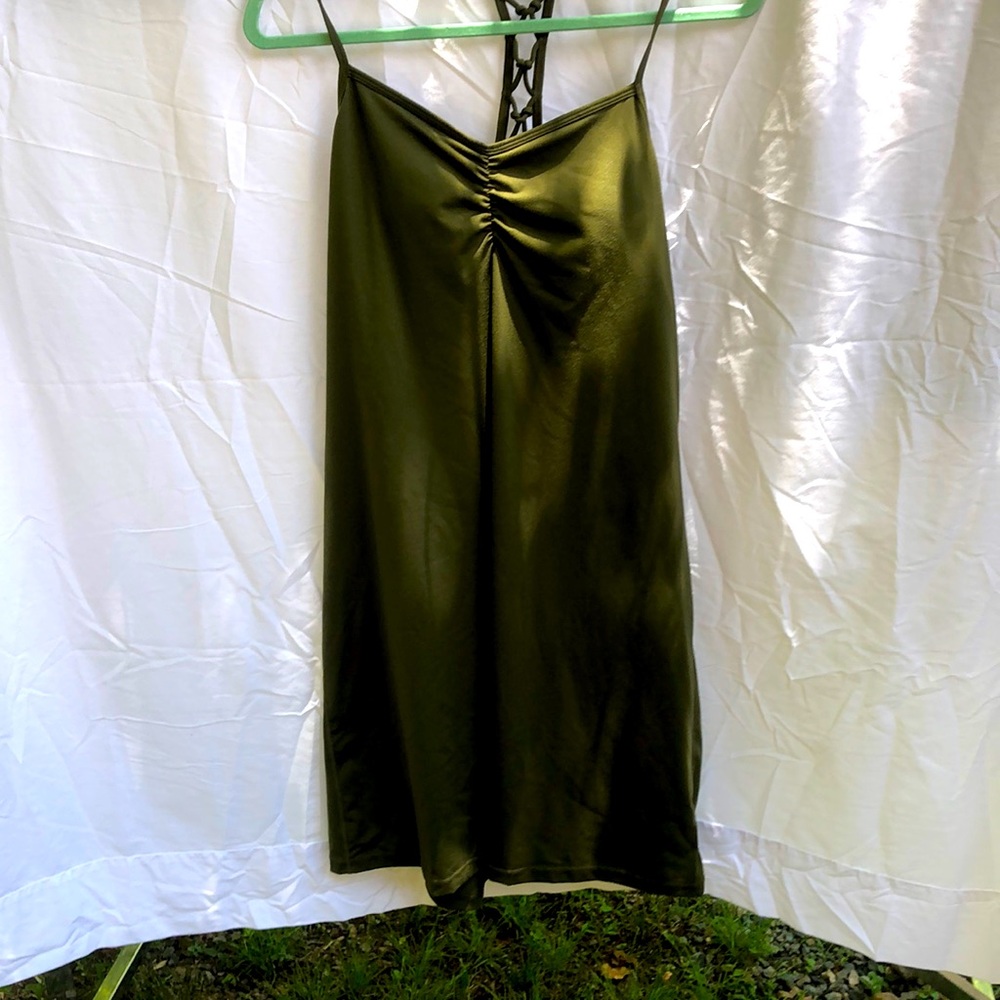 Green, XL, Prana sleeveless dress. Brand new with tags. No pockets. Bra top.